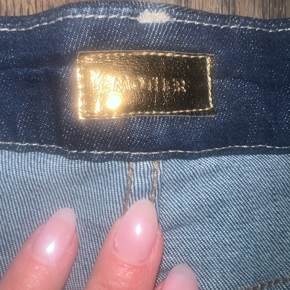 Women's MOTHER Dark Blue Wide-Leg Jeans - Picture 3 of 8